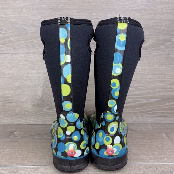 Bogs Waterproof -30f Classic High Bubbles Big Girl Sz 5 Pull On Winter Rain Boot - Picture 4 of 12